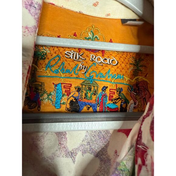 Silk Road by Robert Graham colorful button down top  - Picture 2 of 9